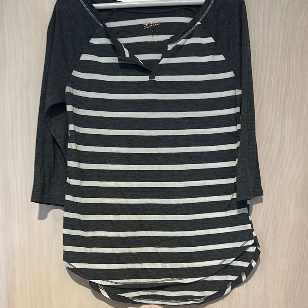 Arizona Gray and white Striped Women's baseball top